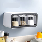 Magnetic Spice Rack System (4-Jar Wall Mount)