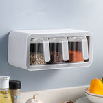 Magnetic Spice Rack System (4-Jar Wall Mount)